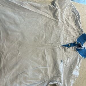 Hugo boss pollo white and blue